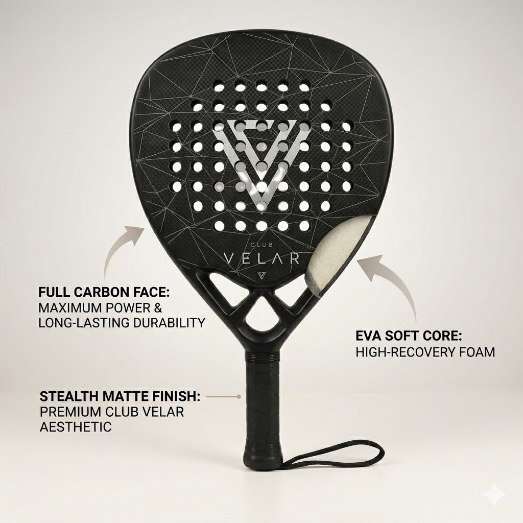 Club Velar: The Stealth Carbon Series Paddle Racket (Limited Release — Not Restocking Frequently)